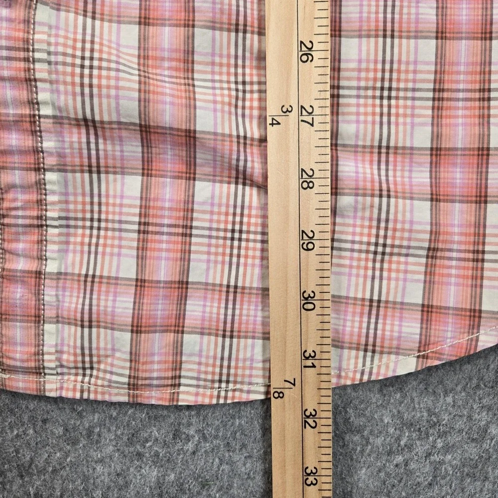 Tommy Bahama Shirt Mens 2XL‎ Pink Plaid Long Sleeve Button Front Casual Cotton